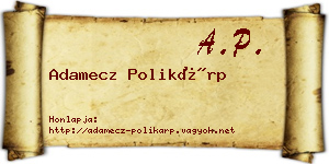 Adamecz Polikárp névjegykártya